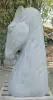 Product image 1 of the product “Head of a Horse made from Riverstone, looking down. 207cm Height. ”